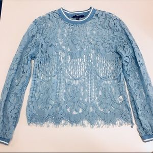 Fairchild Blue Lace Top